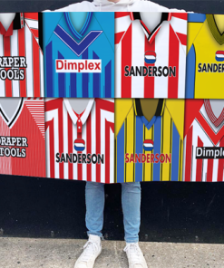 Southampton Retro Kit Montage Football Flag High Quality Classic Kits
