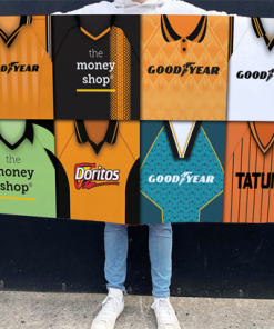 Wolves Retro Kit Montage Football Flag High Quality Classic Kits