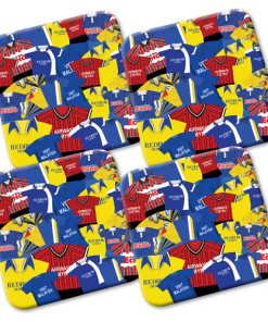 Cardiff Retro Shirts Classic Kits Mash Coasters Pack Of 4