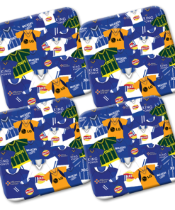 Leicester Retro Shirts Classic Kits Mash Coasters Pack Of 4