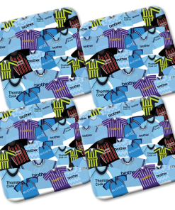 Man City Retro Shirts Classic Kits Mash Coasters Pack Of 4
