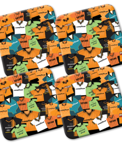 Wolves Retro Shirts Classic Kits Mash Coasters Pack Of 4