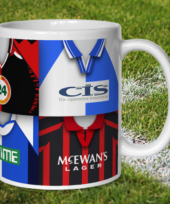 Alternative view of Blackburn Rovers Retro Shirt Montage Mug