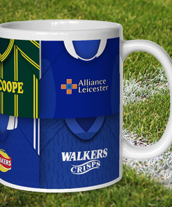 Alternative view of Leicester City Retro Shirt Montage Mug