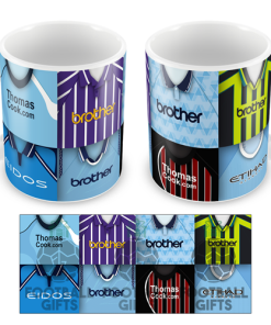 Man City Retro Shirt Montage Mug