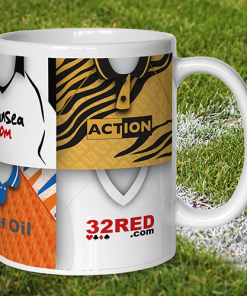 Alternative view of Swansea City Retro Shirt Montage Mug