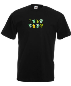 Celtic Retro Kits Black T-Shirt Classic Kits
