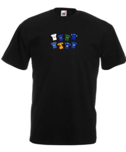 Leicester Retro Kits Black T-Shirt Classic Kits
