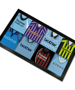 Man City Classic Shirts Retro Home & Away Shirts Kit Montage Bar Runner