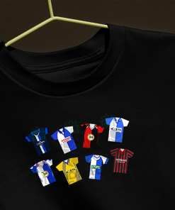 Blackburn Rovers Retro Kits Black T-Shirt Classic Kits - Image 3