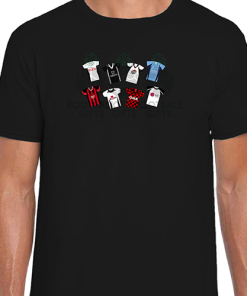 Fulham Retro Kits Black T-Shirt Classic Kits
