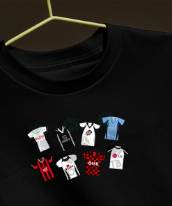 Fulham Retro Kits Black T-Shirt Classic Kits - Image 3