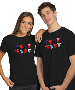 Middlesbrough Retro Kits Black T-Shirt Classic Kits - Image 4
