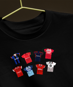 Middlesbrough Retro Kits Black T-Shirt Classic Kits - Image 3