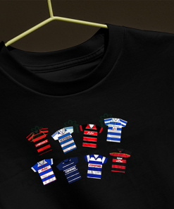QPR Retro Kits Black T-Shirt Classic Kits - Image 3