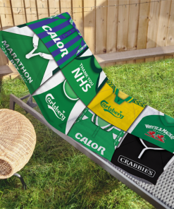 Hibs Classic Kits Montage Retro Shirt Beach Towel