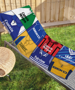 Millwall Classic Kits Montage Retro Shirt Beach Towel