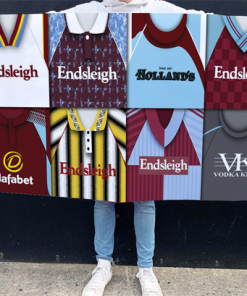 Burnley Retro Kit Montage Football Flag High Quality Classic Kits