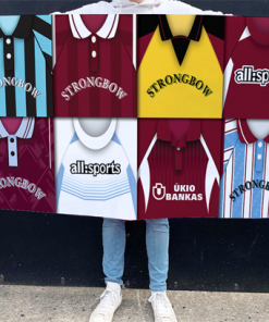 Hearts Retro Kit Montage Football Flag High Quality Classic Kits