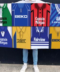 Millwall Retro Kit Montage Football Flag High Quality Classic Kits