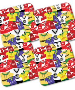 Bristol City Retro Shirts Classic Kits Mash Coasters Pack Of 4