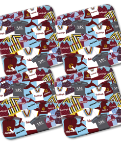 Burnley Retro Shirts Classic Kits Mash Coasters Pack Of 4