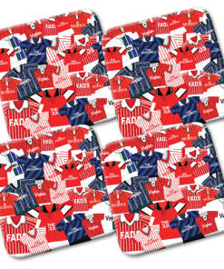 Charlton Retro Shirts Classic Kits Mash Coasters Pack Of 4