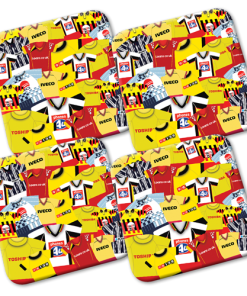 Watford Retro Shirts Classic Kits Mash Coasters Pack Of 4