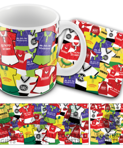 Bristol City Retro Shirt Classic Kit Mash Mug and Coaster Set