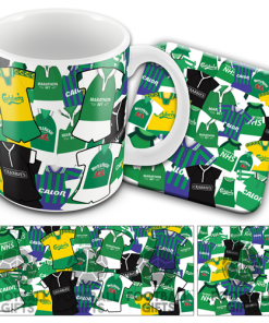 Hibs Retro Shirt Classic Kit Mash Mug and Coaster Set