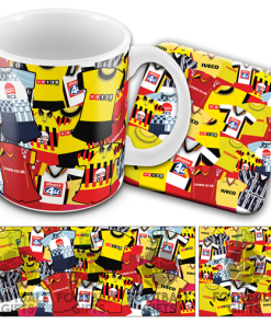 Watford Retro Shirt Classic Kit Mash Mug and Coaster Set