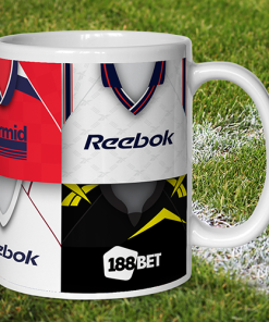 Alternative view of Bolton Retro Shirt Montage Mug