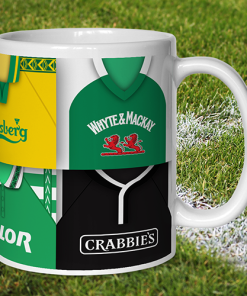 Alternative view of Hibs Retro Shirt Montage Mug