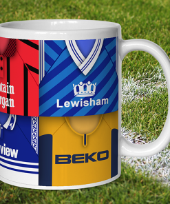 Alternative view of Millwall Retro Shirt Montage Mug