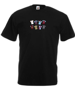 Burnley Retro Kits Black T-Shirt Classic Kits