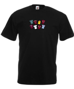 Hearts Retro Kits Black T-Shirt Classic Kits