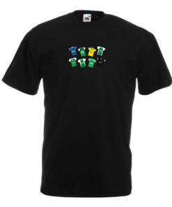 Hibs Retro Kits Black T-Shirt Classic Kits