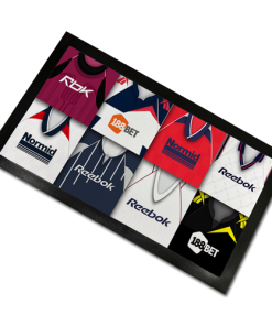 Bolton Classic Shirts Retro Home & Away Shirts Kit Montage Bar Runner