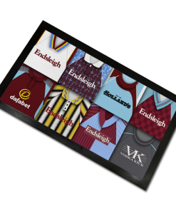 Burnley Classic Shirts Retro Home & Away Shirts Kit Montage Bar Runner