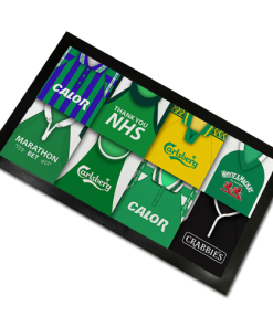 Hibs Classic Shirts Retro Home & Away Shirts Kit Montage Bar Runner