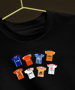 Blackpool Retro Kits Black T-Shirt Classic Kits - Image 3