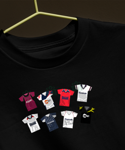Bolton Retro Kits Black T-Shirt Classic Kits - Image 3