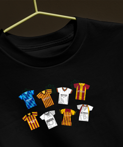 Bradford City Retro Kits Black T-Shirt Classic Kits - Image 3