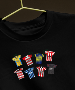 Brentford Retro Kits Black T-Shirt Classic Kits - Image 3
