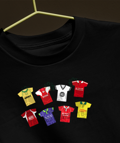 Bristol City Retro Kits Black T-Shirt Classic Kits - Image 3