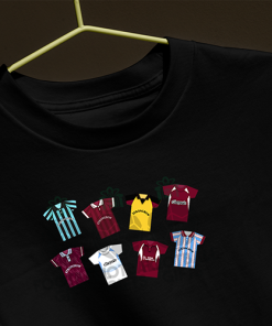Hearts Retro Kits Black T-Shirt Classic Kits - Image 3