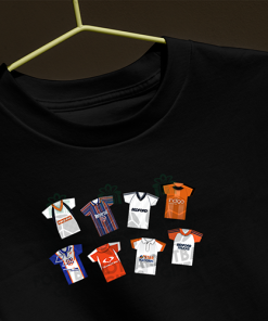 Luton Town Retro Kits Black T-Shirt Classic Kits - Image 3