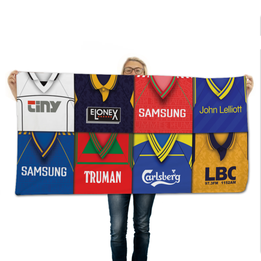 Wimbledon Classic Kits Montage Retro Shirt Beach Towel - Image 2
