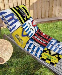 Huddersfield Classic Kits Montage Retro Shirt Beach Towel