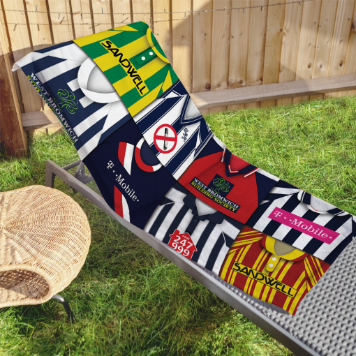 West Brom Classic Kits Montage Retro Shirt Beach Towel